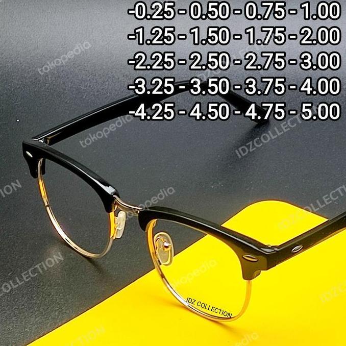 Frame Kacamata Clubmaster Bening 3016 kacamata Wanita Kacamata Vintage