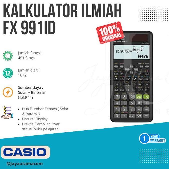 KALKULATOR SCIENTIFIC CASIO FX 991ID PLUS 2 ORI