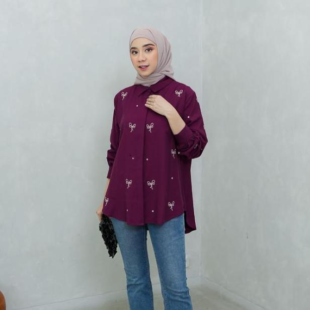 Odeca Blaire Top Odeca Blaire Top Kemeja Bordir Atasan Wanita