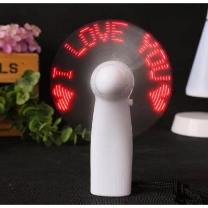 GUNEMANE Mini Fan Led Cute Love / Kipas Angin Mini Portable LED I LOVE YOU
