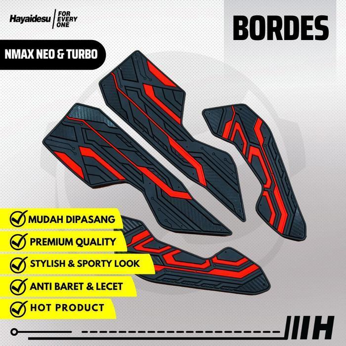 Hayaidesu Floor Step Boardrest Karpet Motor Nmax Turbo & Nmax Neo Bordes -  Premium Quality Original