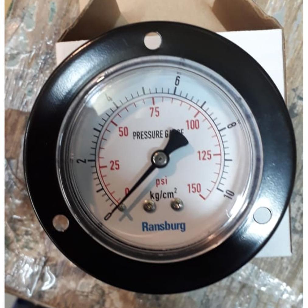 Pressure Gauge Ransburg 2.5" - Manometer Flange Back Connection