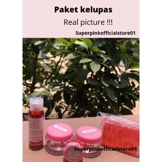 NEW SUPER PINK paket pengelupasan / paket pemutih wajah/skincare wajah / skincare glowing [terbaik][