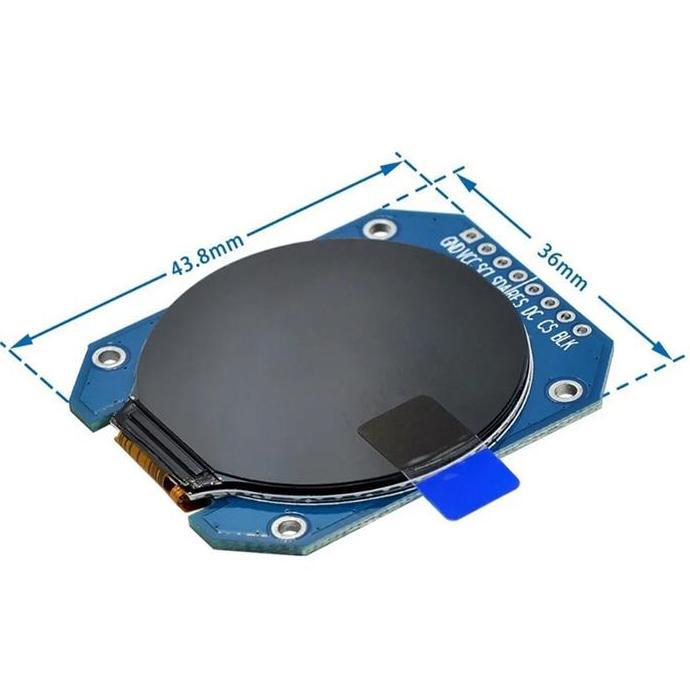 DZAPIRA 240*240 Gc9a01 Full Color Modul Tft Display / 1.28 Inch Layar Tft Bulat Lcd Display Module