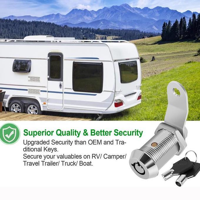 GUNEMANE 1Set Kunci Cabinet Kunci Lemari Kayu Anti Maling Kunci Loker Camlock