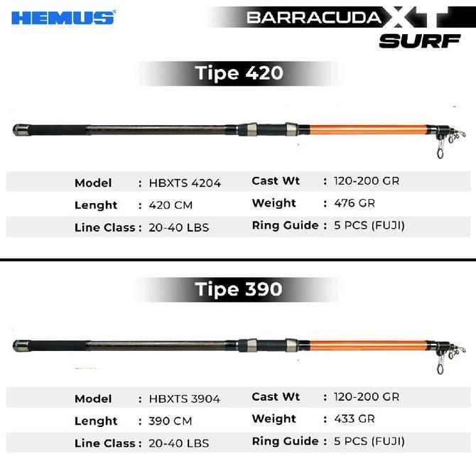 Joran Pancing Surf Hemus Barracuda XT PANTAI PASIRAN FUJI Ori
