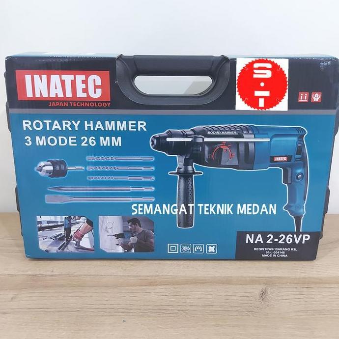 NA2-26VP MESIN BOR PAHAT DEMOLITION ROTARY HAMMER 26mm 3 MODE INATEC