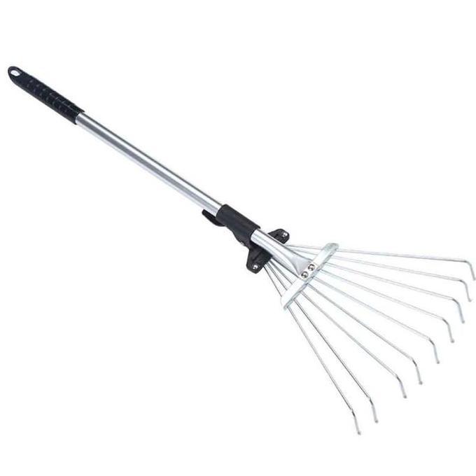 HASQUINE Penggaruk Daun Teleskopik Sapu Garuk Besi Garukan Sampah Sapu Besi Sapu Taman Sapu Daun Cak