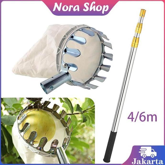 HASQUINE 4/6 M Alat Pemetik Buah Dan Tongkat Alat Petik Buah Tongkat Teleskopik Galah Teleskopik Gal
