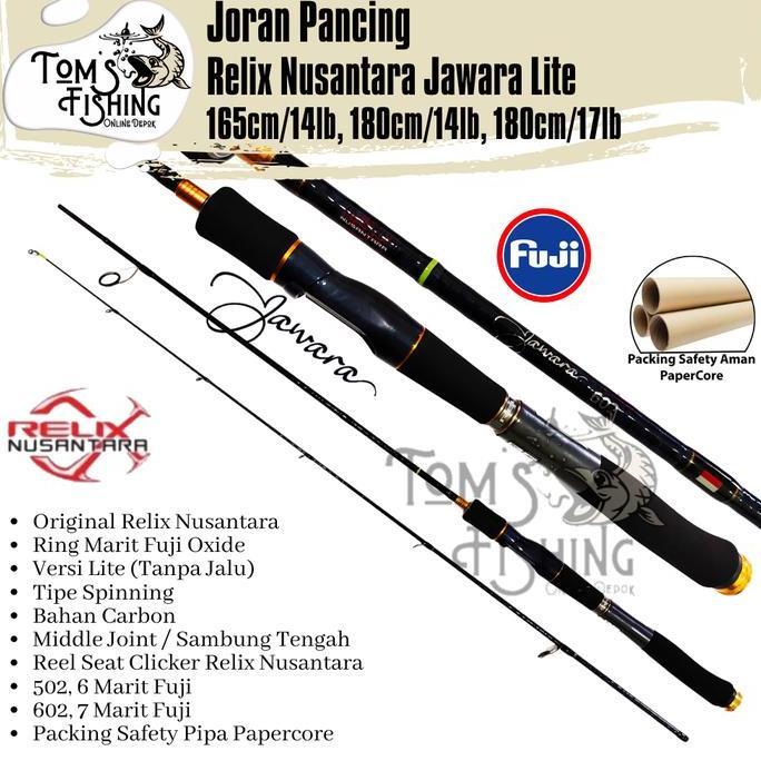 Joran Pancing Relix Nusantara JAWARA Lite (165cm / 180cm) Fuji Carbon Murah - Toms Fishing