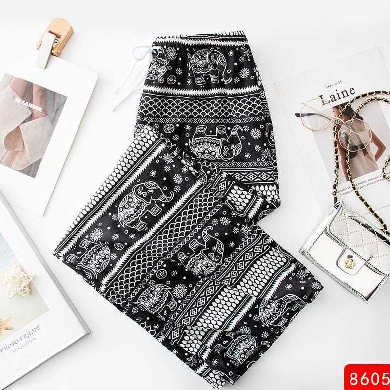 murah viral kulot gajah thailand | kulot import rayon motif gajah