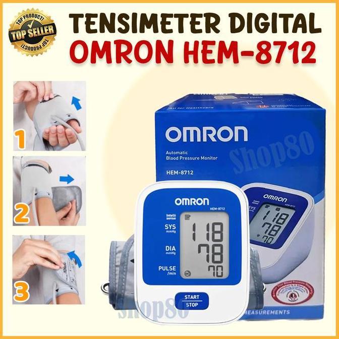 Tensimeter Omron HEM 8712 Digital Lengan Tensi Meter Omicron Alat Pengukur Tekanan Darah
