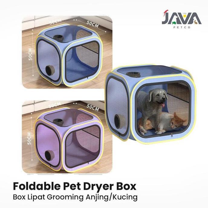 Foldable Pet Dryer Box Pengering Bulu Kucing Anjing Hewan Peliharaan Pet Dryer Box Lipat Grooming Po
