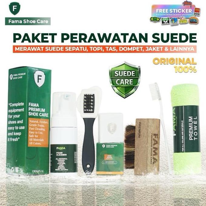 FAMA-PAKET SUEDE KIT-PEMBERSIH SEPATU SUEDE-SIKAT SUEDE-PENGHAPUS SUEDE-SUEDE ERASER-SHOES CLEANER K