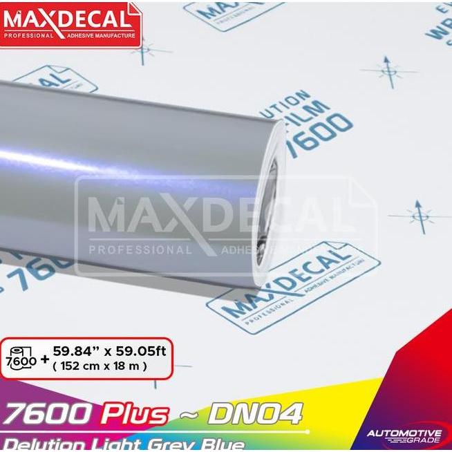 Maxdecal Maxdecal 7600 Dn04 Grey Blue Plus Delution Light Premium Car Wrap Lembayung Vinyl Sticker M