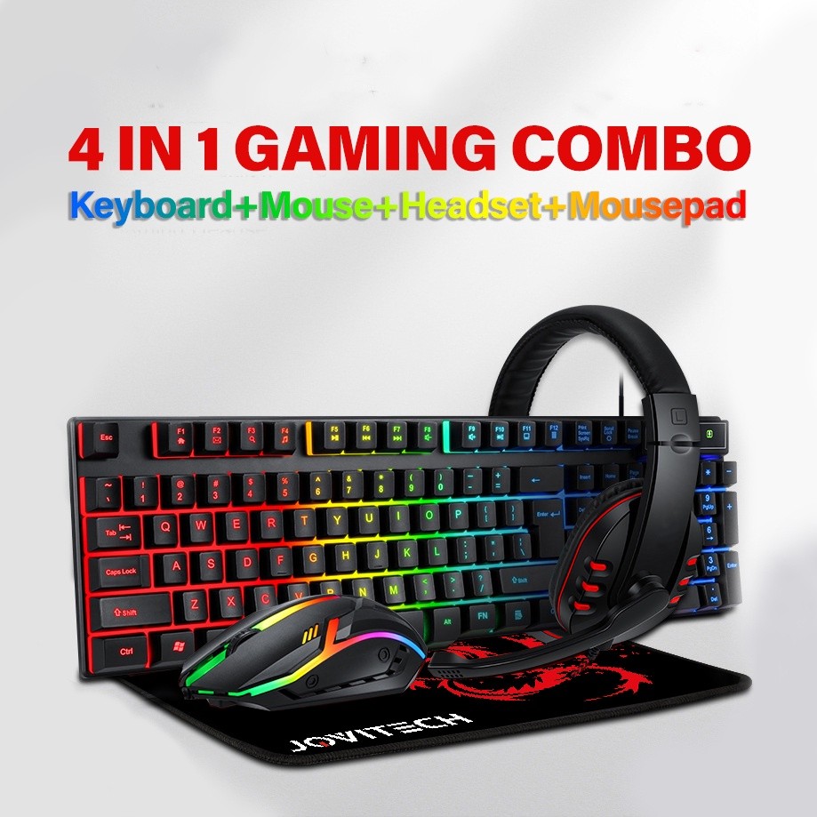 CodJovitech Combo Gaming Keyboard Mouse Mousepad Gaming Bundling Paket Gaming Keyboard Dan Mouse Rgb
