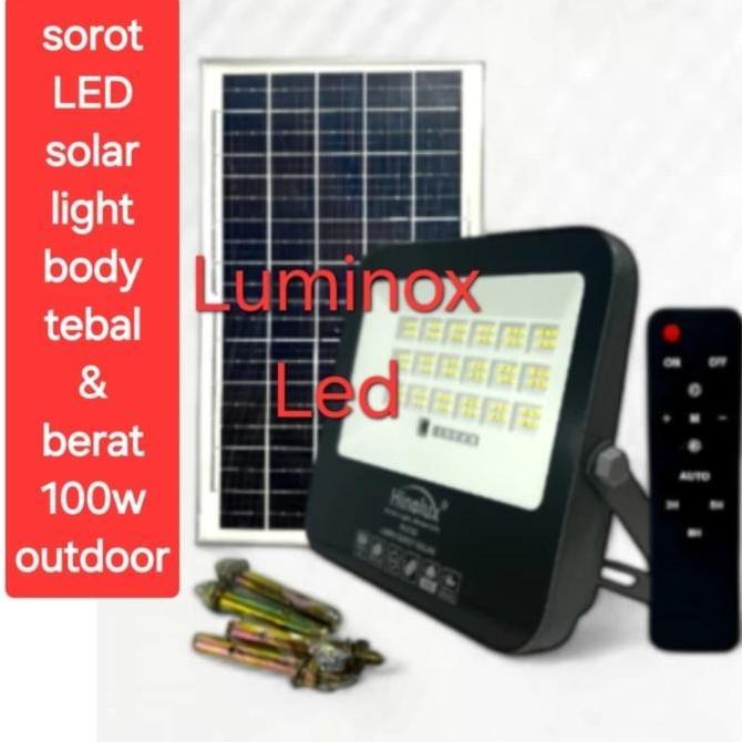 sorot led solar panel surya 100watt 100w tembak flood light 100 watt