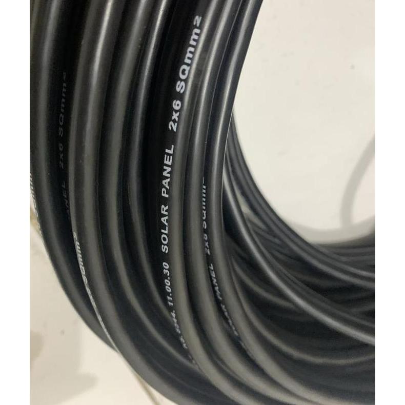Kabel solar panel 2x6mm Hitam per meter
