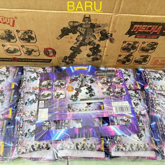 1 Renceng Sweet Me Lego Surprise Candy Robot Mecha Swat 1 Renceng 10 Pcs
