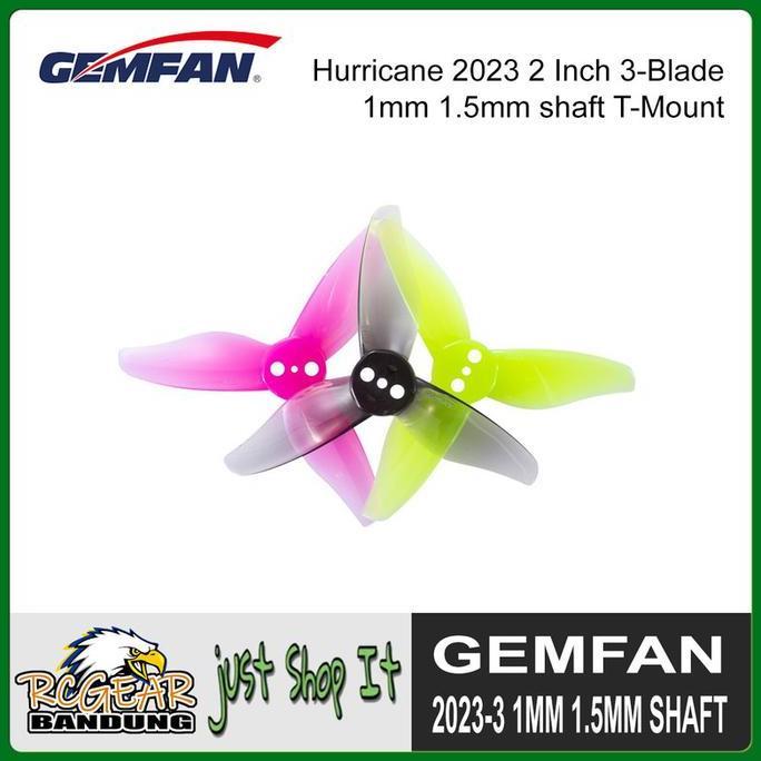 Gemfan Hurricane 2023 2in 3-Blade 1mm 1.5mm shaft Propeller for Drones