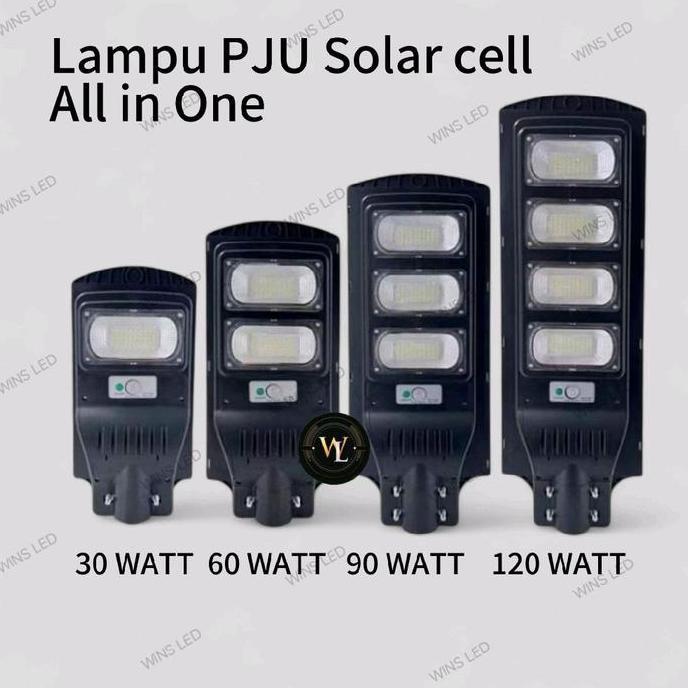 lampu jalan led tenaga surya 90w pju solar cell 90watt 90 watt all in one 30 60 90 120 watt outdoor 