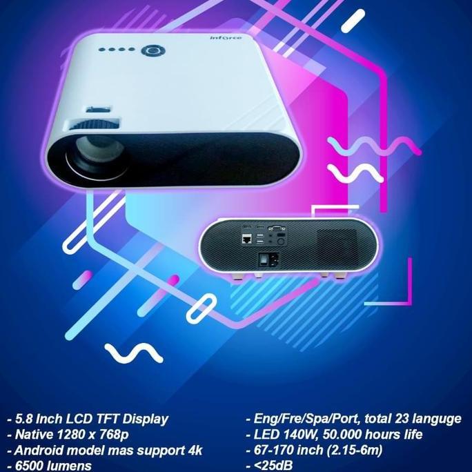 Lcd Proyektor Inforce AN-11 White suport Android Projector Inforce