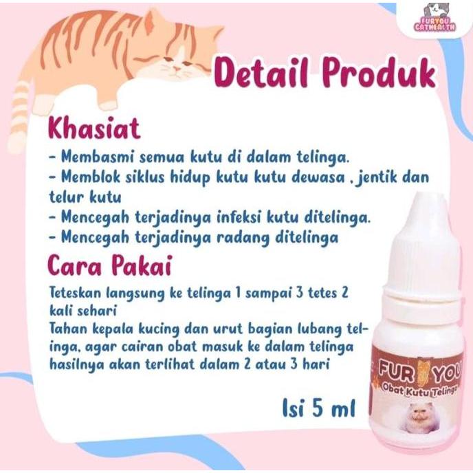 Ready Fur You Obat Kutu Telinga Kucing Anti Earmites Kucing Tetes Telinga Kucing Fur You Obat Kutu K