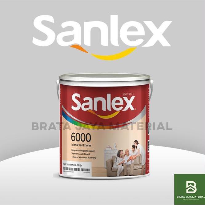 Cat Paint Sanlex 6 Wall Tembok 5Kg Kilogram White Putih