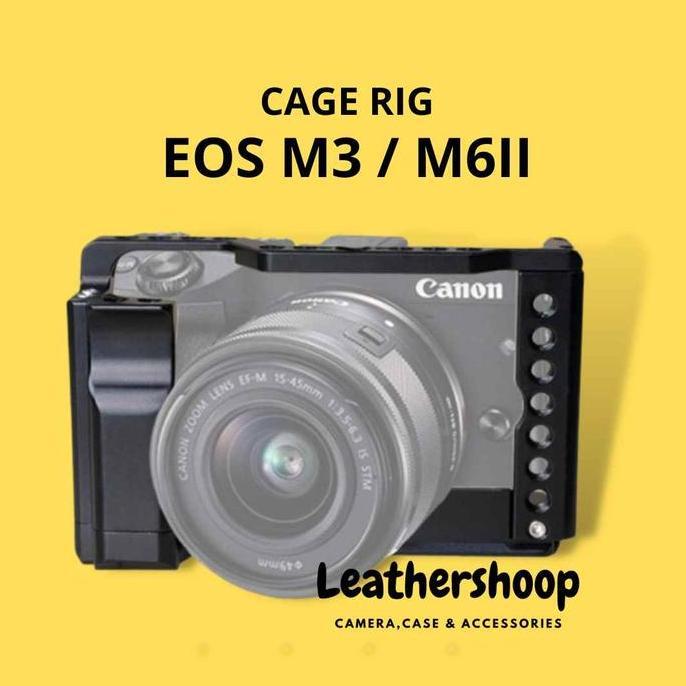 TERBARU - Cage Rig for Canon EOS M3 M6II Bracket Body Metal Plate