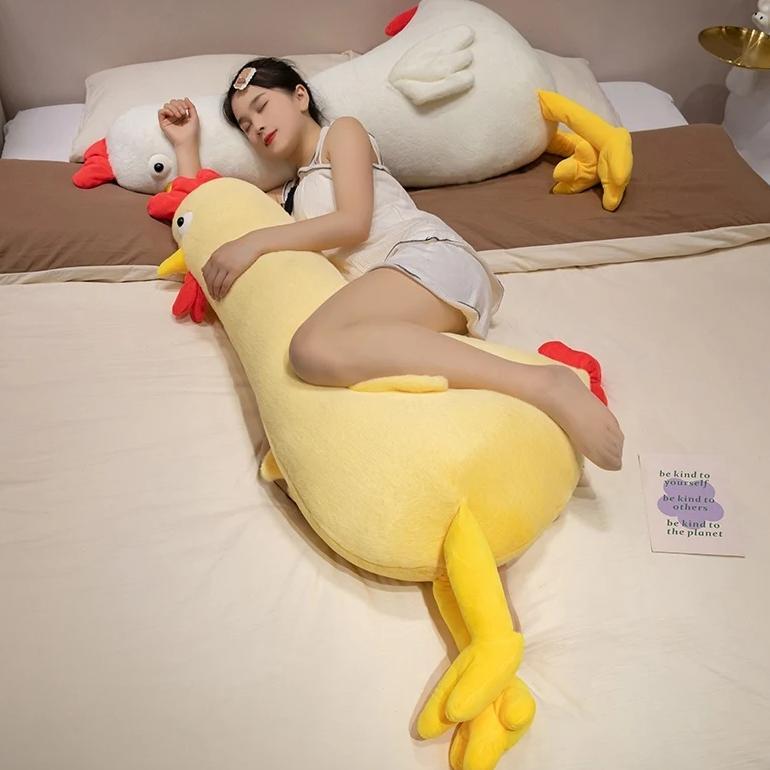 Boneka Bantal Guling Karakter Ayam ukuran 100cm Lucu dan Imut Guling Ayam Jumbo