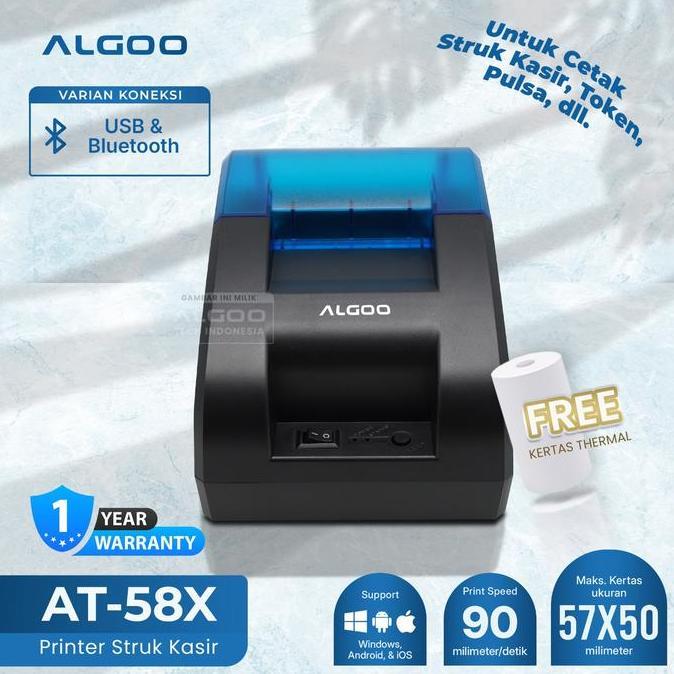 satriakela5 - algoo printer thermal bluetooth cetak struk nota