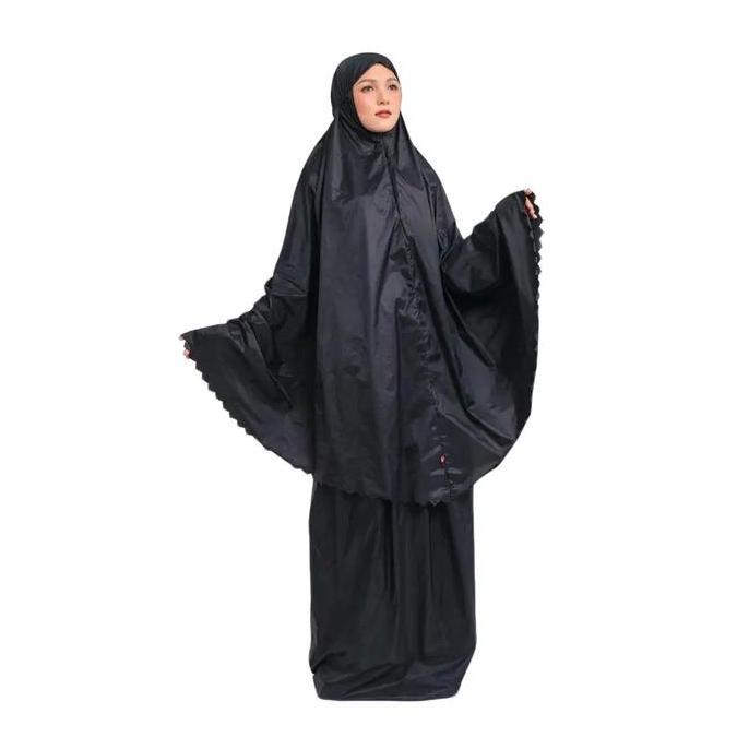 CASHBACK - Zoya Mukena Devania Prayer Set Dewasa Bahan Parasut Zipper Depan Detail Laser Cut Atasan 