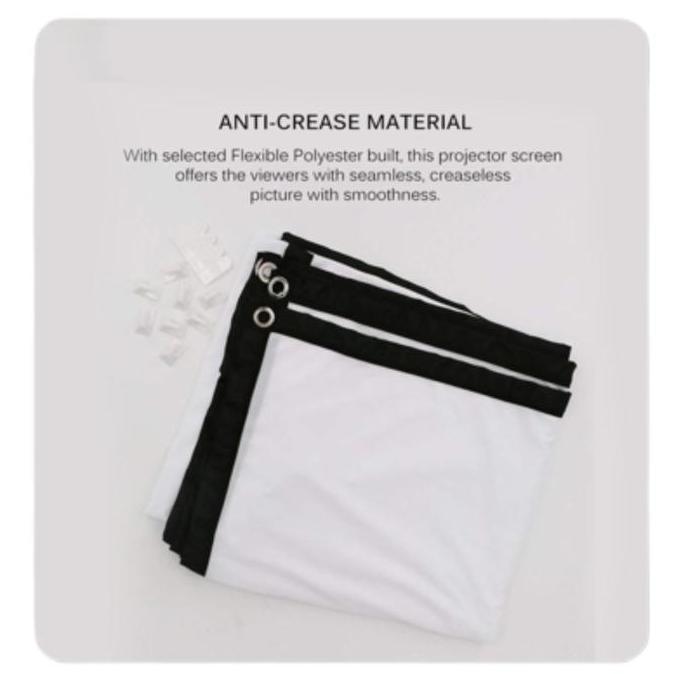 RACERPO Layar Proyektor Folded 84 - 100 - 120 inch Ratio 16:9 - Layar Proyektor Lipat Portable