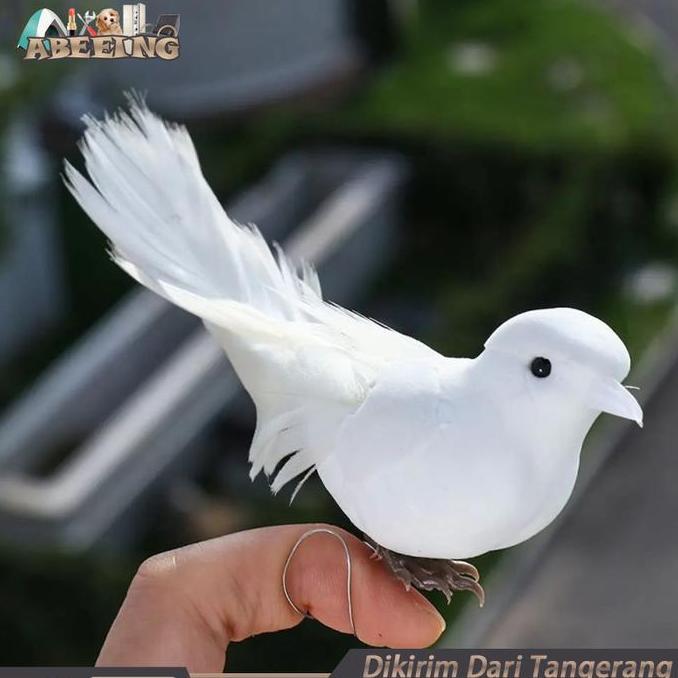 WINTURY 12pcs/Box Burung Merpati Dekorasi Artificial Hiasan Burung Merpati