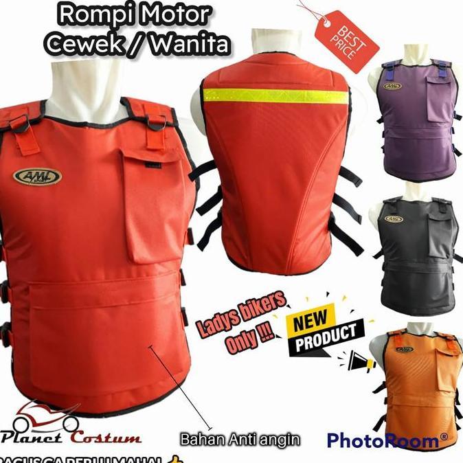 TERLARIS PCRM8 ROMPI MOTOR CEWEK DVI ORONAL WANITA LADYS BIKER ANTI ANGIN OUTDOOR SPORT