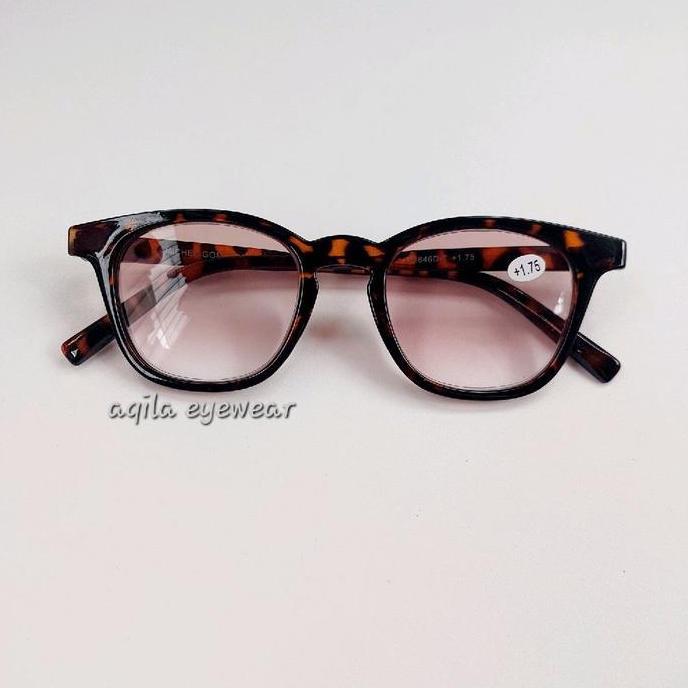 Kacamata baca kacamata plus lensa coklat gradasi 846