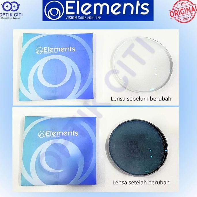 Lensa Kacamata Essilor Elements Photochromic Blueray Uv 420 Original