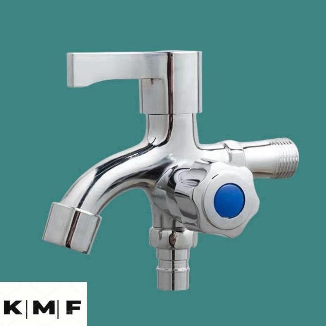 VATGUVOH Kran Tembok Cabang Kran Cabang Keran Kran Double Engkol Kran Stainless Kran Cabang Shower 2