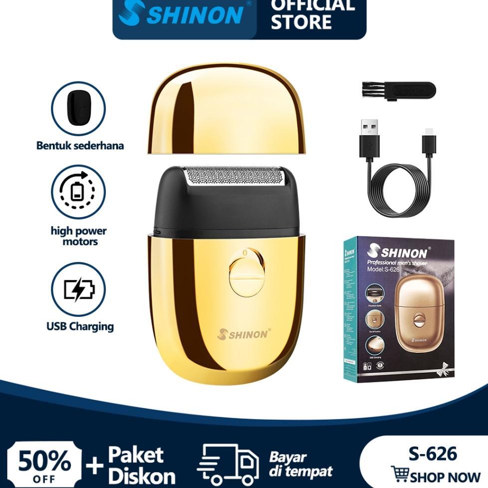 Shinon S-626 Shaver Alat Cukur Rambut Elektrik / Rechargeable Cas Tanpa Kabel / Alat Cukur Rambut / 
