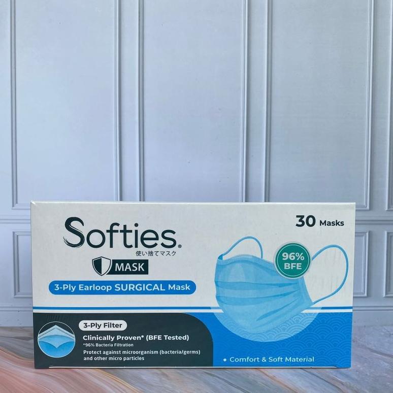 Softies Surgical Mask / Masker Surgical 3ply Earloop terlaris