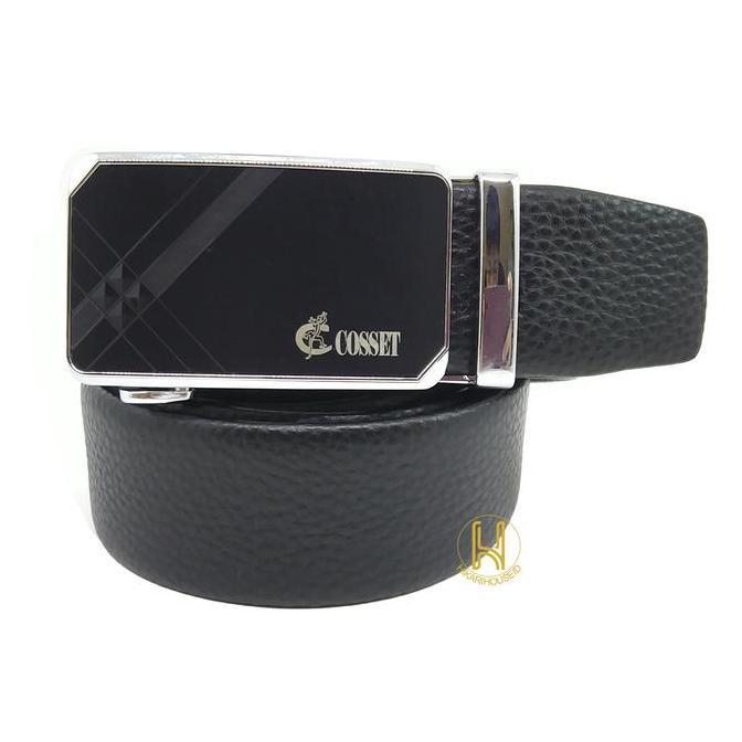New  Ikat Pinggang Pria Kulit Asli Rel Autolock - COSSET 203