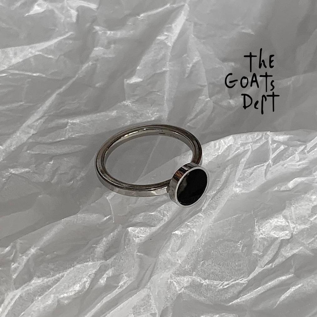 NEW The Goats Dept - Black Thin Onyx Ring Original / tgd732 cincin batu hitam anti karat stainless s