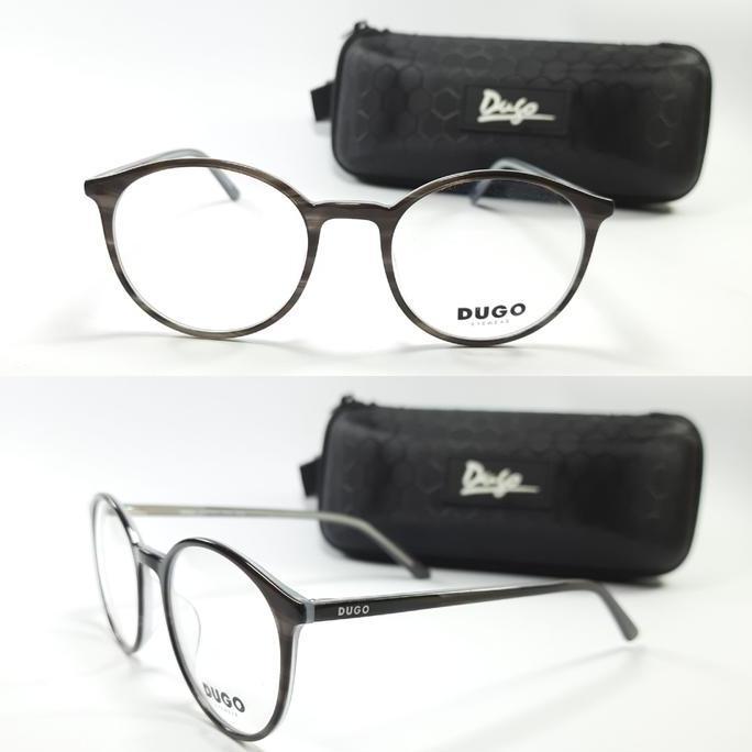 New  Frame Kacamata Pria Wanita Dugo 5200 Motif Kayu Original gratis lensa