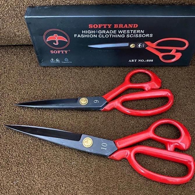 Gunting Kain Gagang Karet premium 8 inch / Gunting taylor penjahit