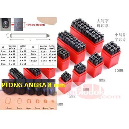 plong angka 8mm / plong ketok angka 8mm/plong ketok/plong