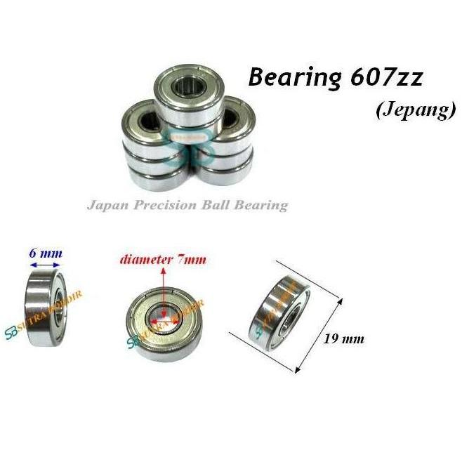 bearing 607z ezo jepang Bearing 607zz Jepang Ball Bearing 607z EZO Japan Kualitas Bagus 607z EZO jap