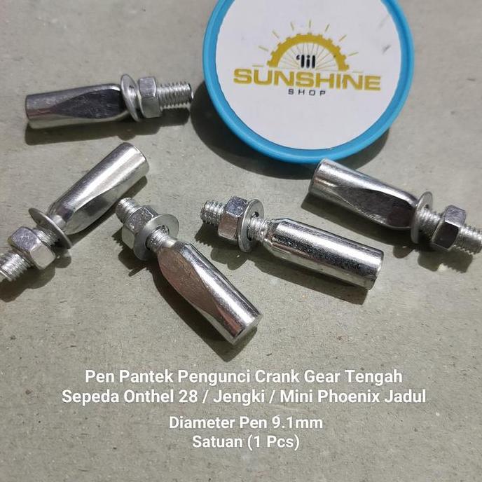 Pen Pengunci As BB Tengah Model BULAT Dengan Gir Crank Piringan Sepeda Onthel Ontel Jengki Mini Jadu