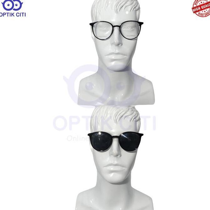 New  Frame Kacamata Pria Wanita Clip on Bulat 2240 Ringan Dan Lentur High Quality