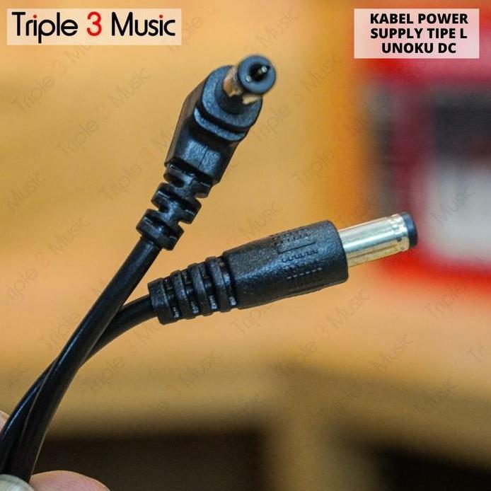 Kabel Power Supply Tipe L Adaptor Efek Gitar Unoku DC Kualitas Impor