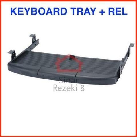Ready  Rak Keyboard Tray Rel Laci Tempat Tatakan Keyboard Meja Komputer